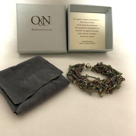 Jewelry - O&N Italy Chunky Beaded bracelet Magnetic Ball Clasp Multicolor,mothers day gift